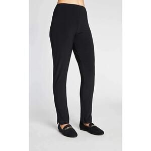Sympli Narrow Midi Split Hem Black Stretch Pants Women's Size 6